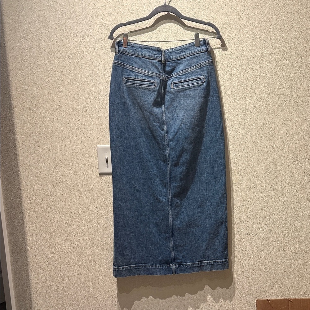 Pilcro Blue Denim Maxi Skirt with Button Front - Picture 4 of 4